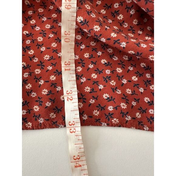 MADEWELL Challis Mini Dress Women Small Long Sleeve Button-Front Bohemian‎ Boho - Picture 9 of 9